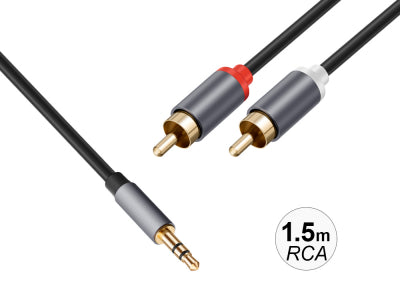 Câble RCA vers audio jack 3,5 mm Bolaris - Longueur 1,5 m