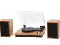 Platine vinyle Bolaris Bluetooth 10 W avec enceintes déportées - Modèle Phoenix - Coloris Hêtre