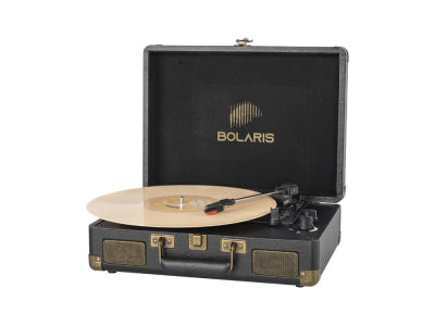 Platine vinyle Bolaris Bluetooth 3 W - Modèle Rio - Coloris Noir