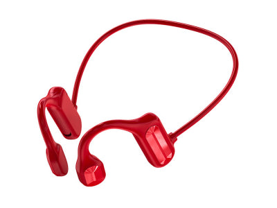 Casque audio Bolaris à conduction osseuse Bluetooth 5.2 - Modèle Malibu - Coloris Rouge