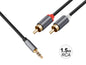 Câble RCA vers audio jack 3,5 mm Bolaris - Longueur 1,5 m