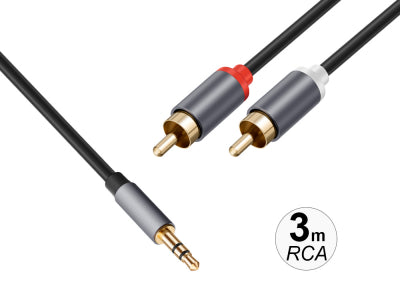 Câble RCA vers audio jack 3,5 mm Bolaris - Longueur 3 m