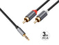 Câble RCA vers audio jack 3,5 mm Bolaris - Longueur 3 m