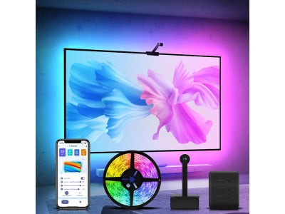 Éclairage LED Wifi synchronisé 3,8 m avec caméra pour TV de 55 à 65 pouces