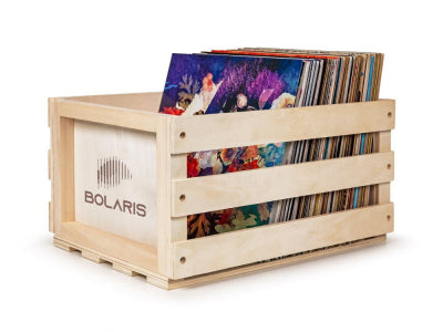 Casier de rangement 75 albums Bolaris - Bois Naturel